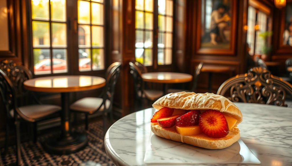 Sando japonais au fruit dans un café parisien