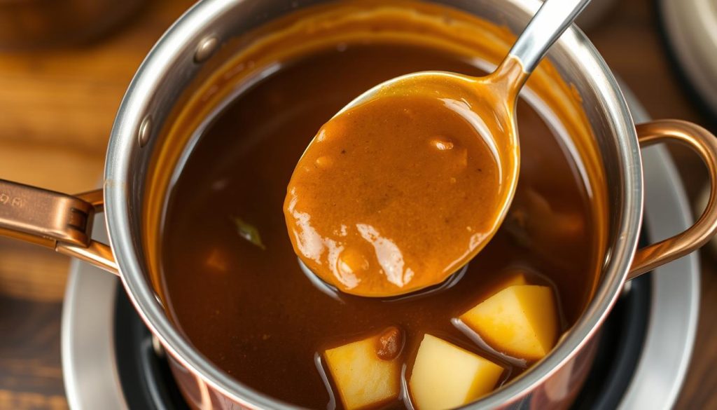 Sauce brune pour poutine québécoise