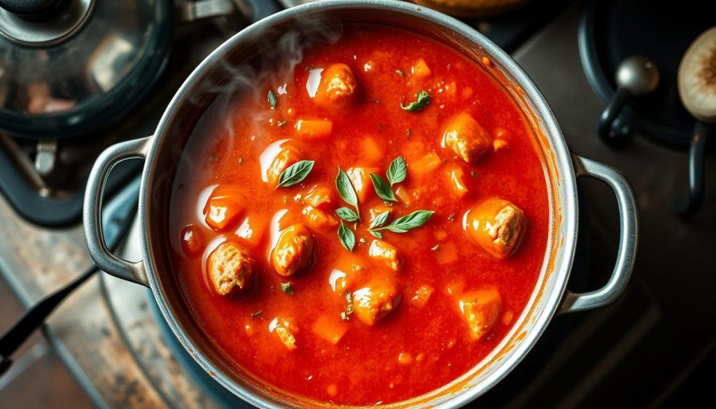 Sauce tomate fraîche pour boulettes