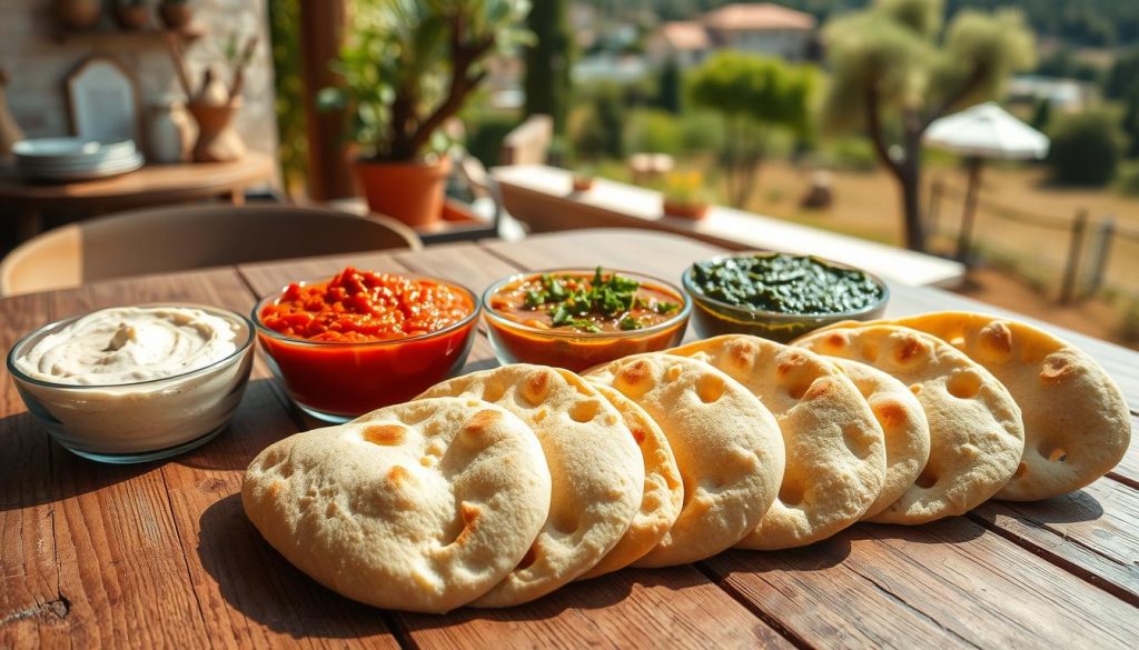 Sauces méditerranéennes pour pain pita