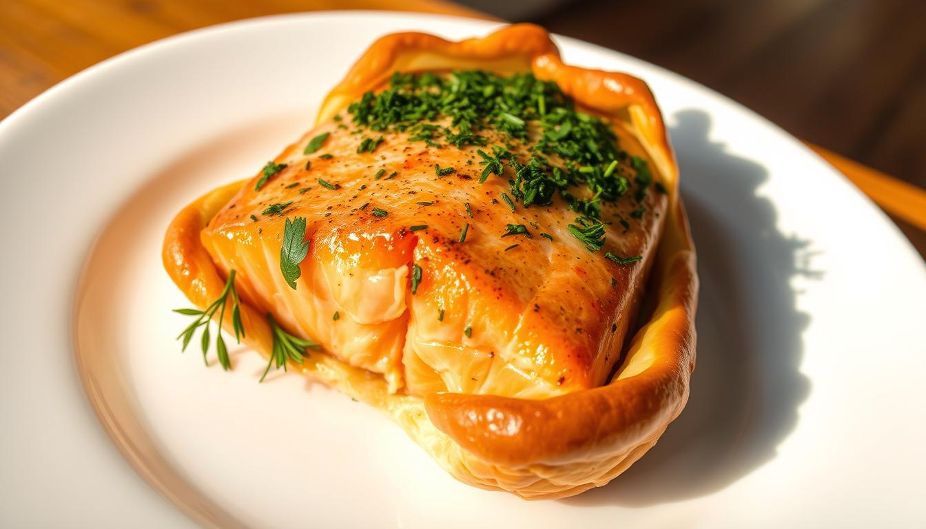 Saumon en croûte d'herbes recette