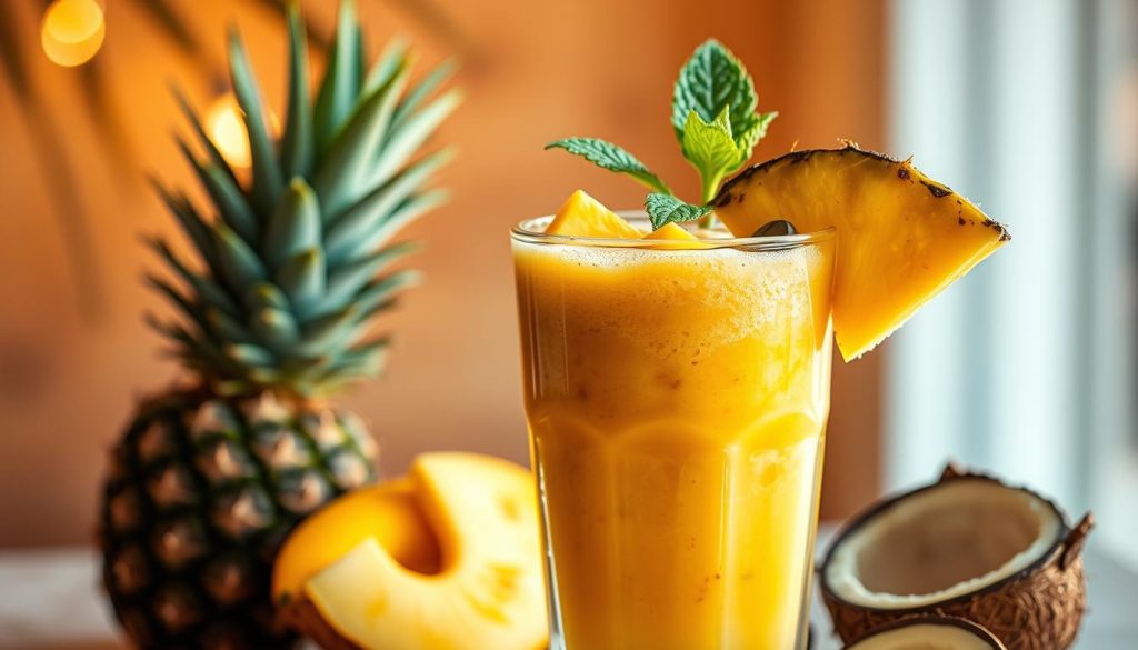 Smoothie tropical aux fruits exotiques