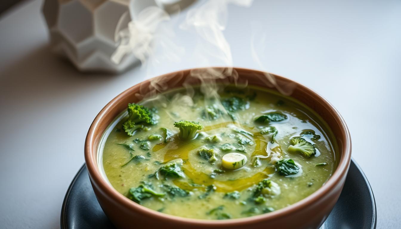 Soupe minceur aux légumes verts diététique