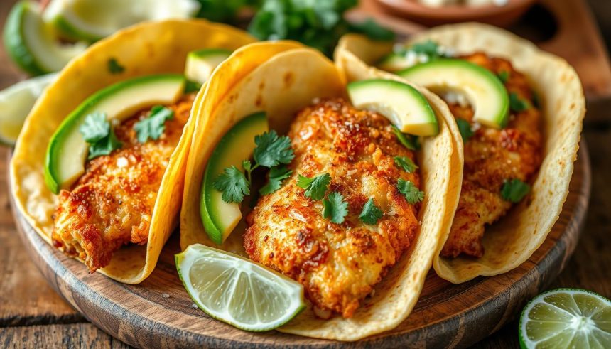 Tacos de poisson croustillant délicieux