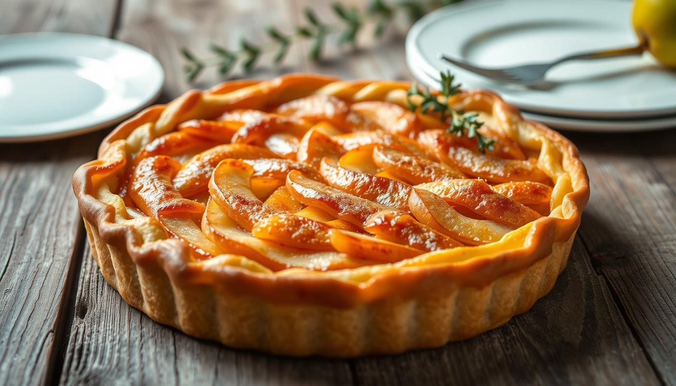 Tarte Bourdaloue aux poires dessert français