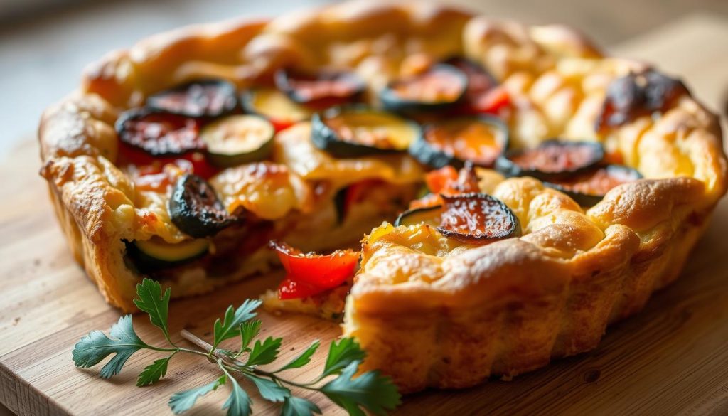 Tarte rustique aux légumes grillés