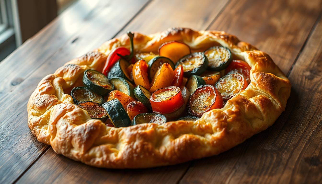 Tarte rustique aux légumes grillés