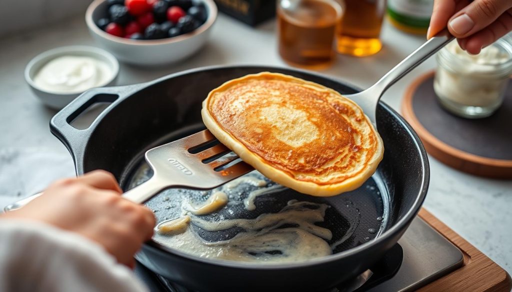 Technique de cuisson des pancakes