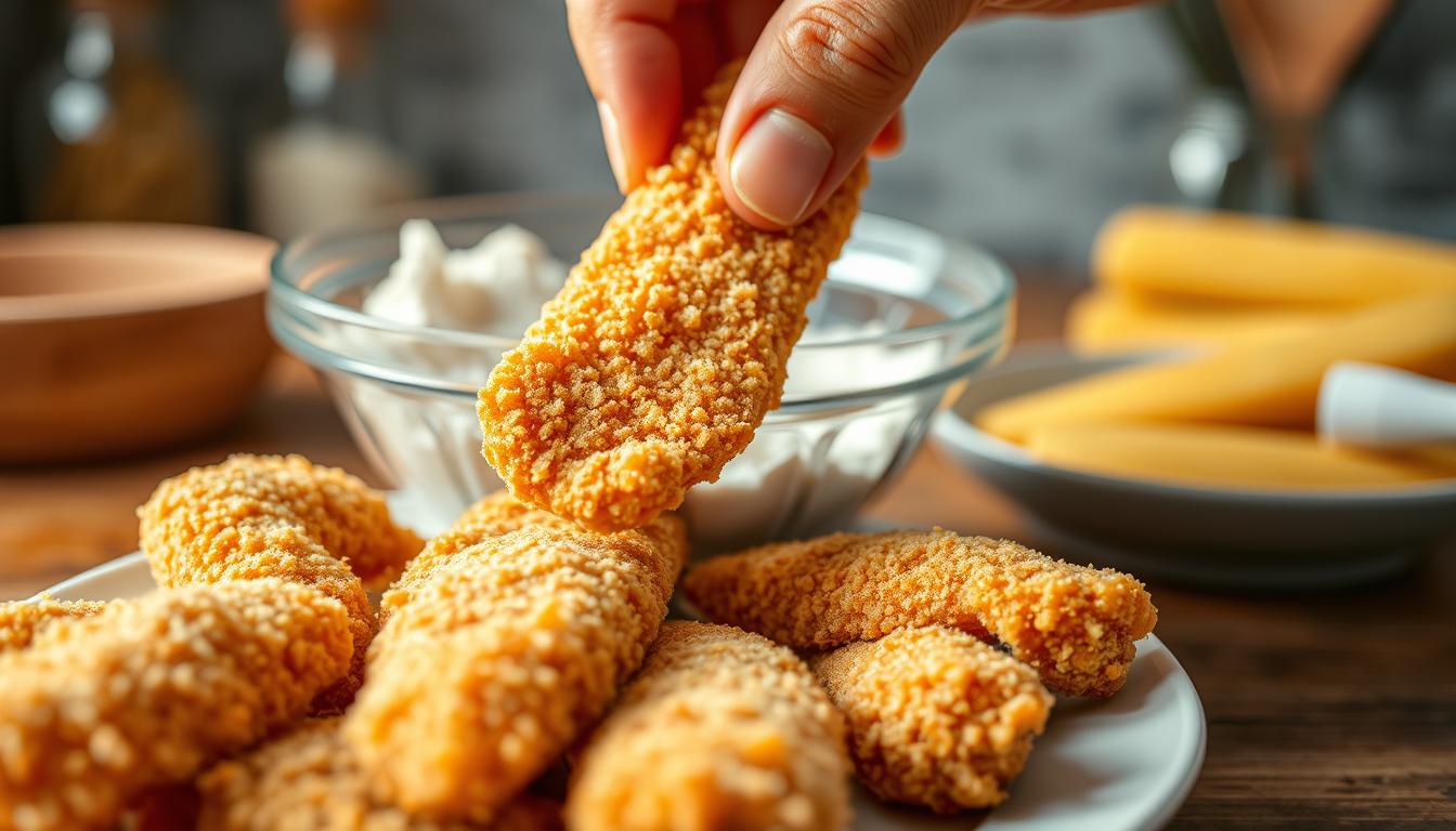 Techniques de panure pour poulet pané