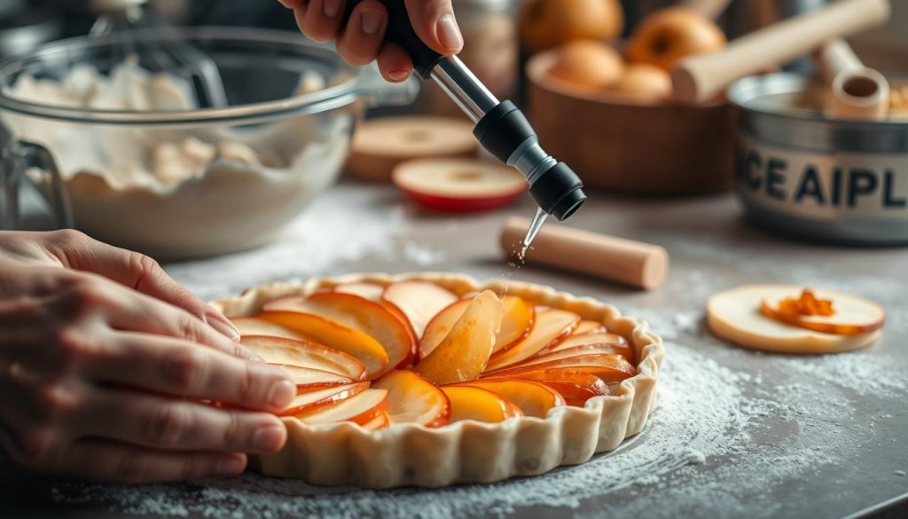 Techniques de pâtisserie française pour tarte aux pommes