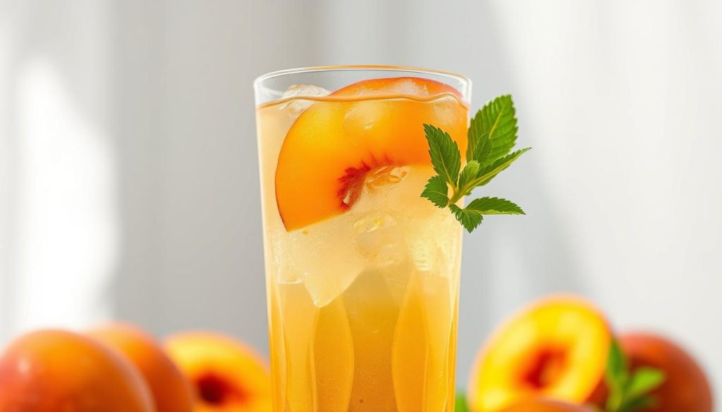 Thé glacé à la pêche de l'été
