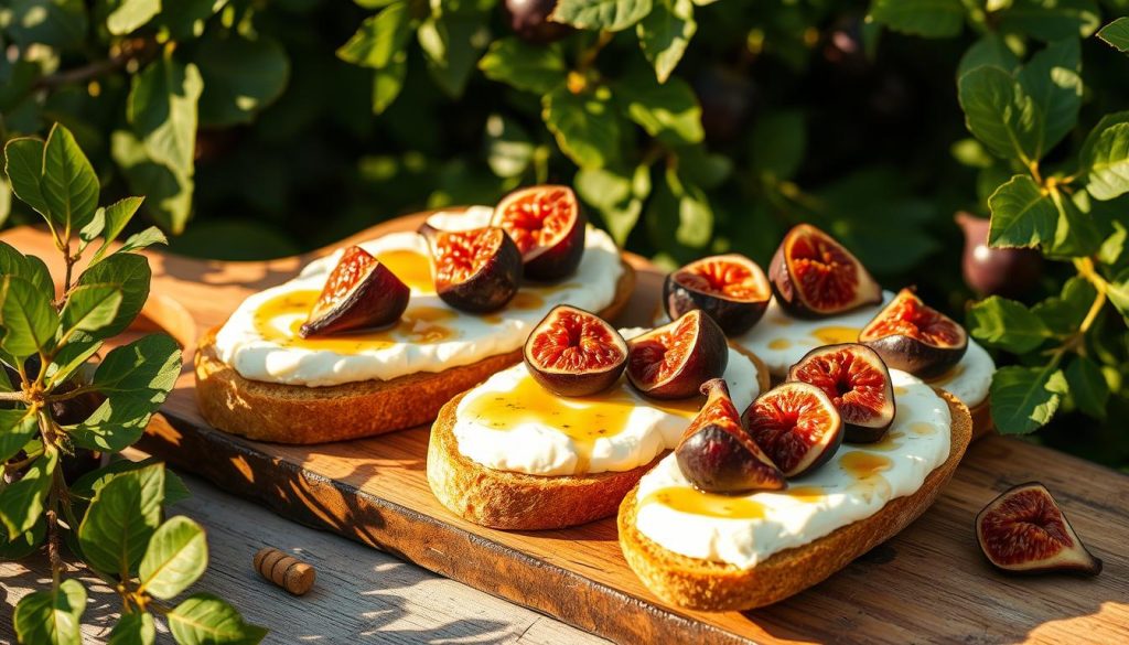 Toasts méditerranéens à la ricotta et figues