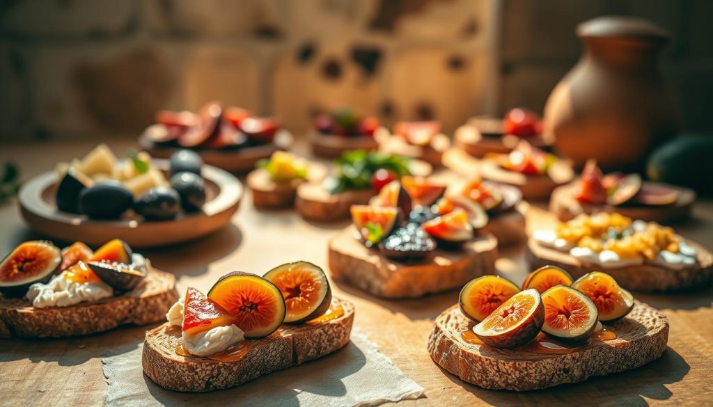 Toasts méditerranéens pour différents repas