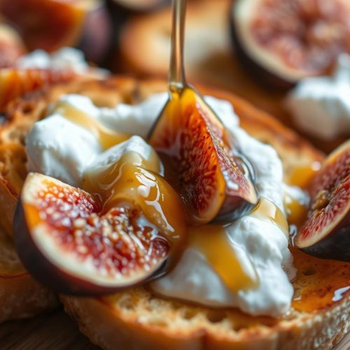 Toasts ricotta, figue et miel cuisine méditerranéenne