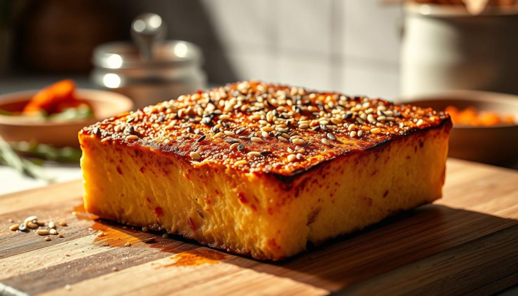 Tofu croustillant au sésame cuisson