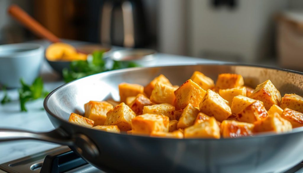 Tofu croustillant préparation technique