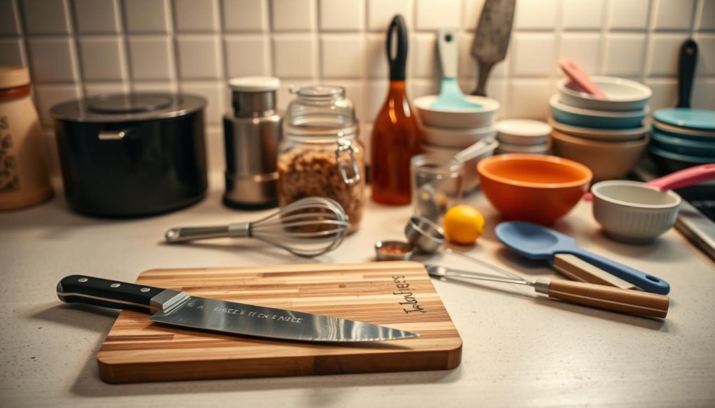 Ustensiles de cuisine pour rillettes de thon