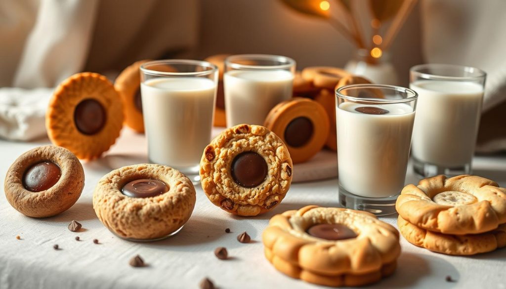 Variantes créatives de cookie shots au lait