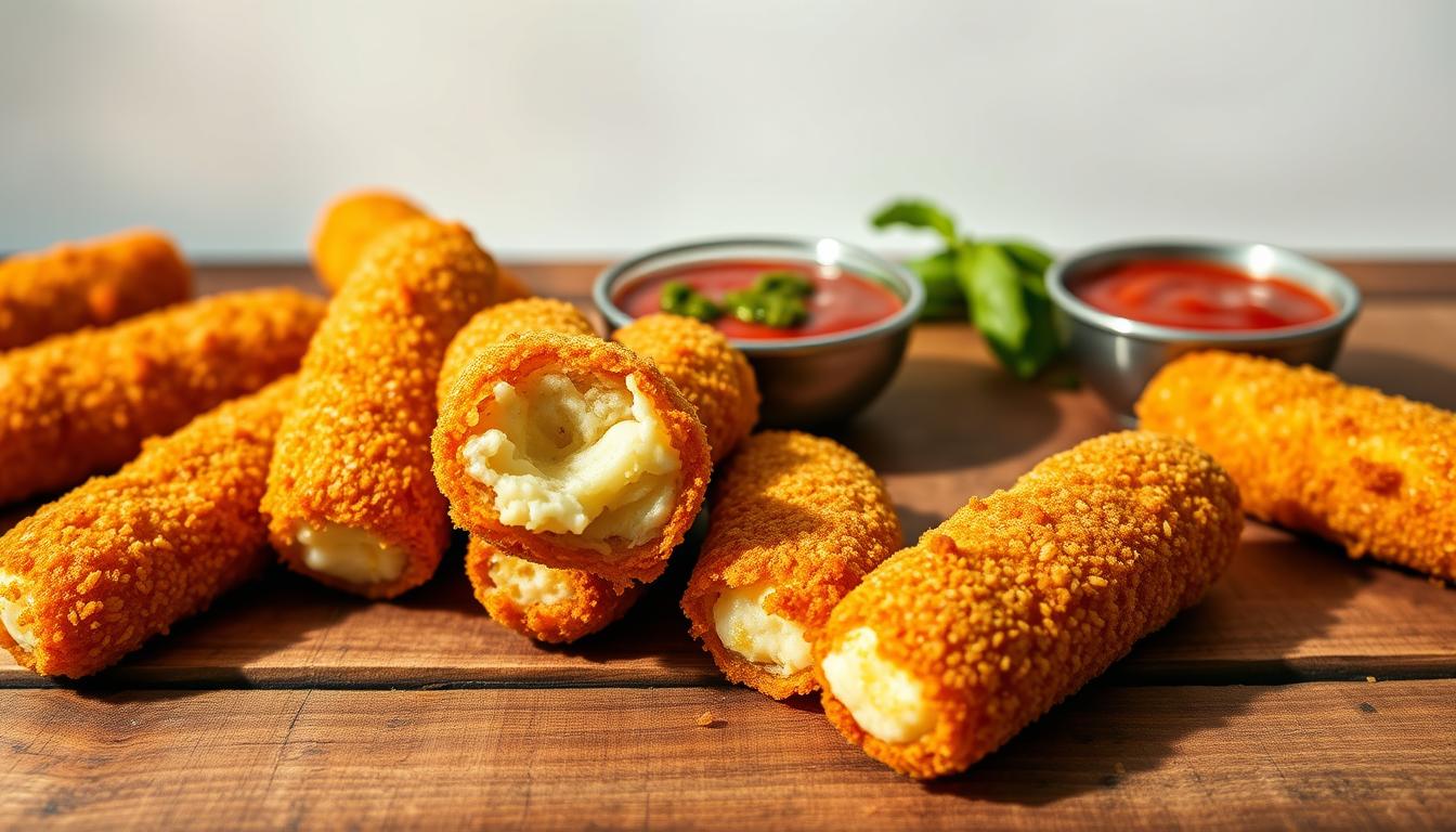 Variantes de bâtonnets de mozzarella panés