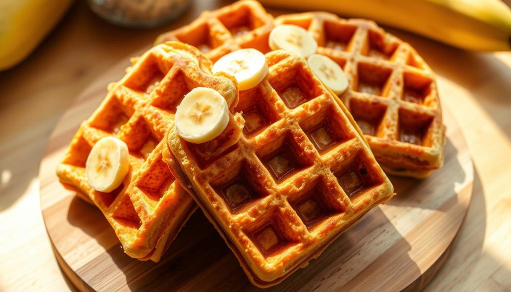 Variantes de gaufres à la banane
