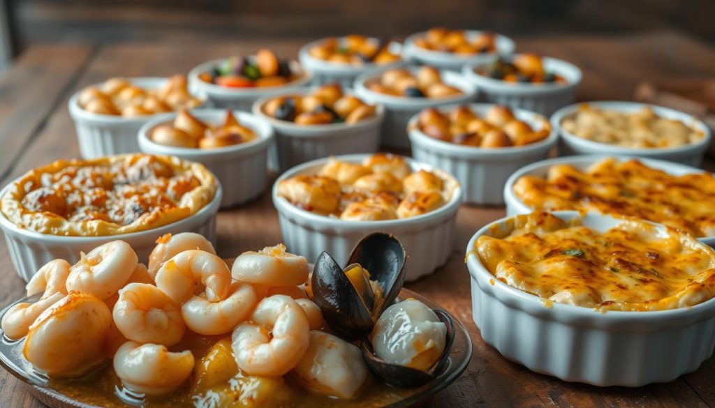 Variantes de gratin de fruits de mer