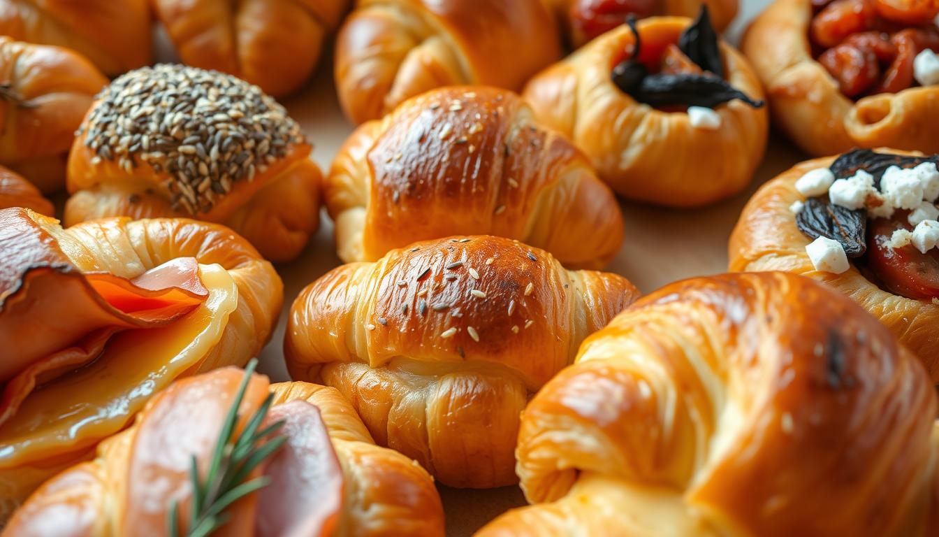 Variantes de mini croissants salés