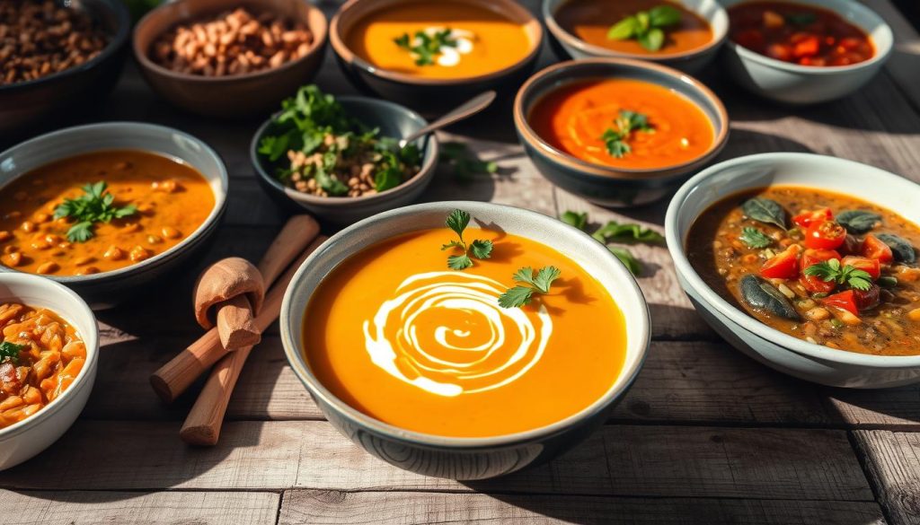 Variantes de soupe végétalienne