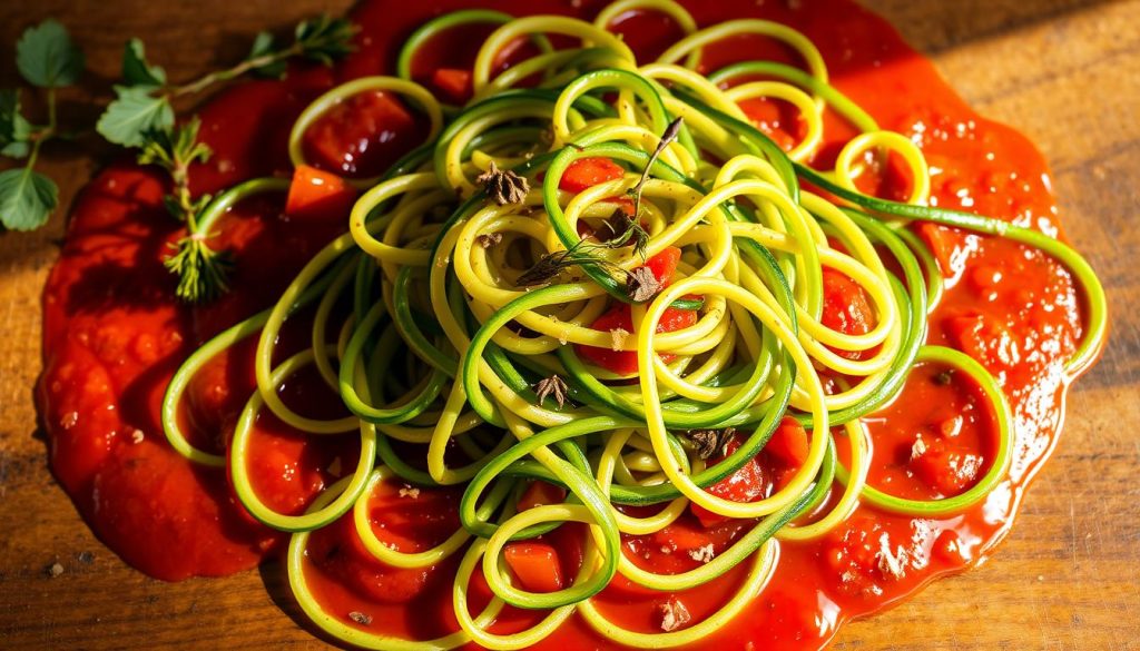 Variations de spaghetti de courgettes
