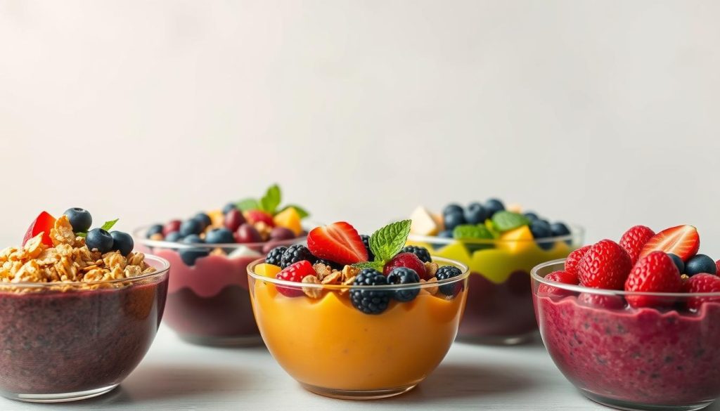 Variétés de bowl d'açaï Variétés de bowl d'açaï