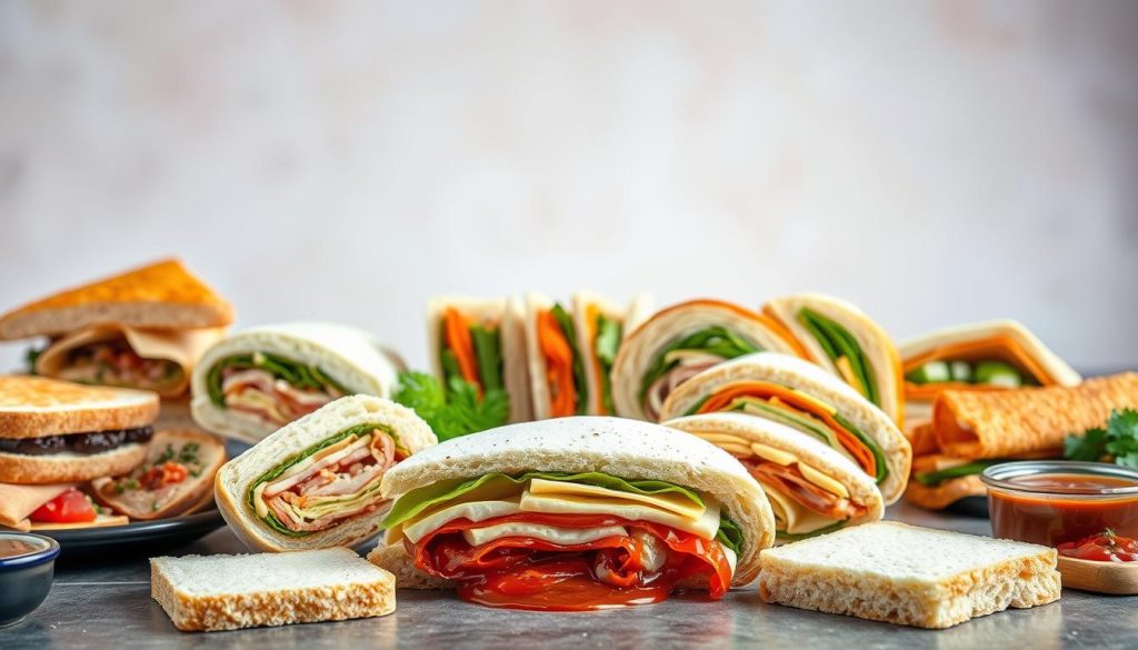 Variétés régionales de sandwich plié