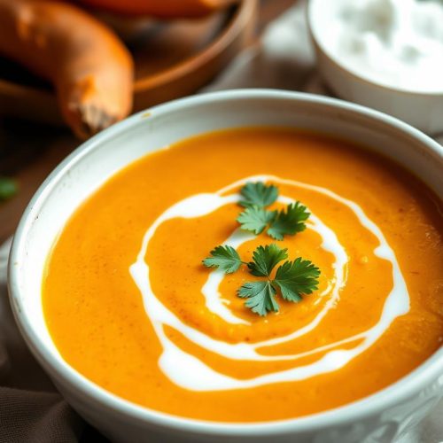 Velouté de patate douce au curry recette facile