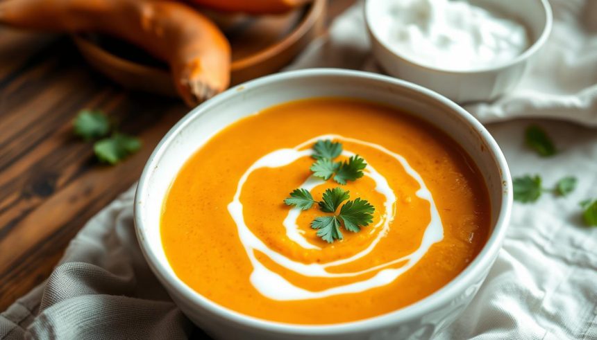 Velouté de patate douce au curry recette facile