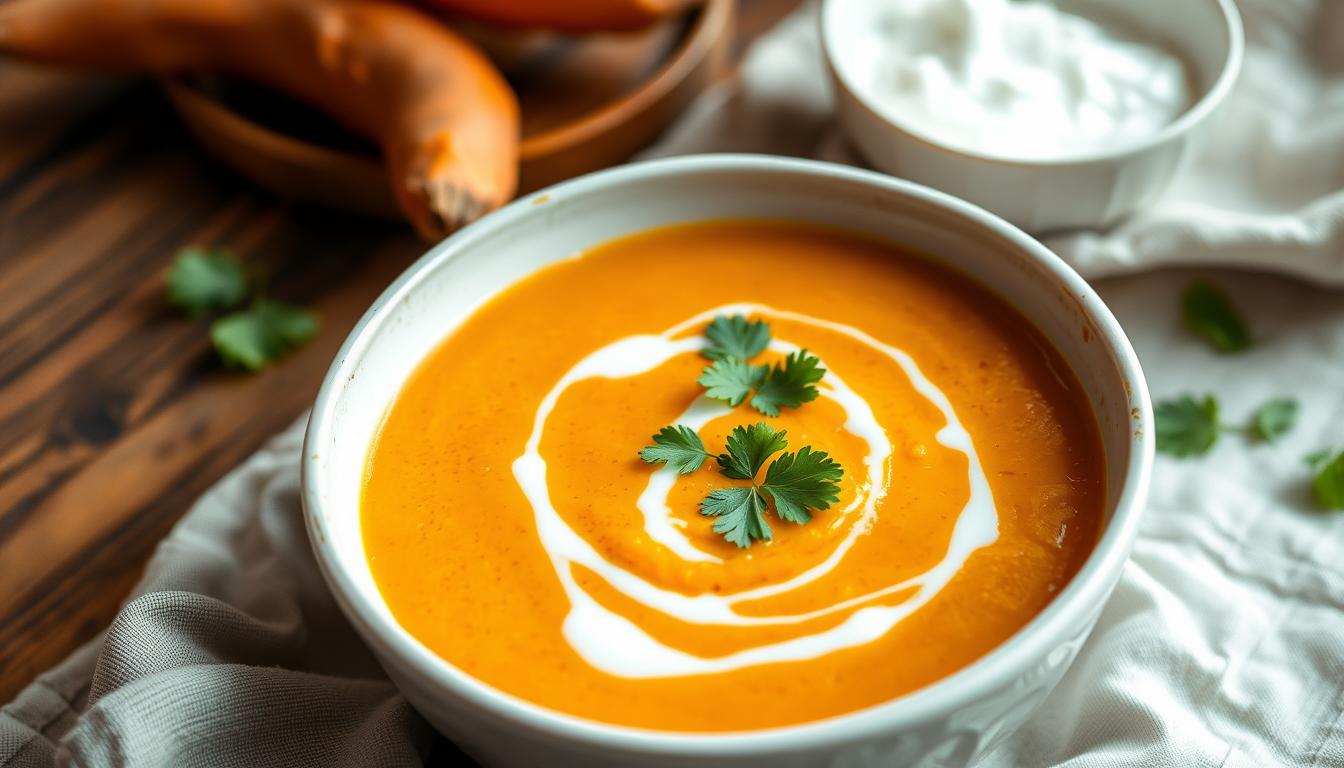Velouté de patate douce au curry recette facile