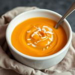 Velouté de patate douce au lait de coco