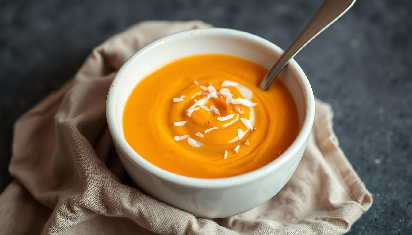 Velouté de patate douce au lait de coco