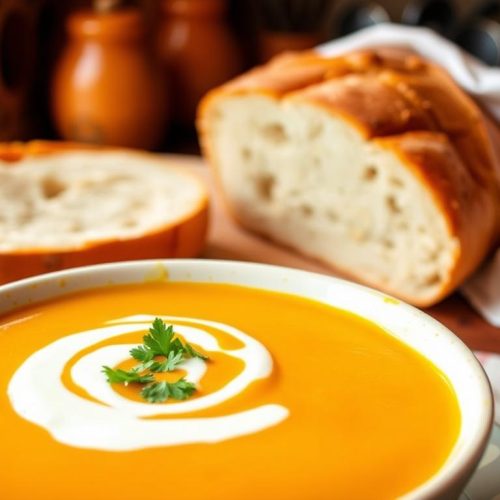 Velouté de potimarron à la crème