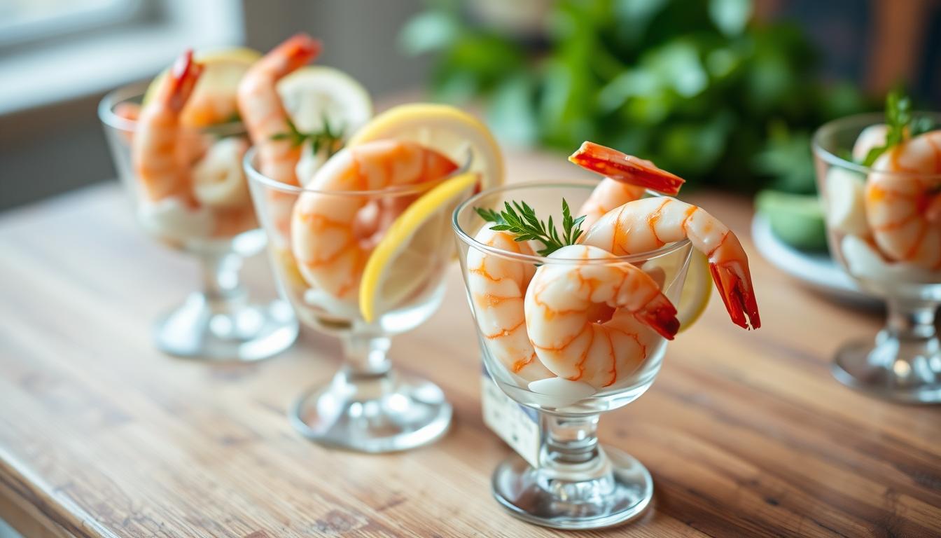 Verrines apéritives aux crevettes