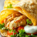 Wrap croustillant au poulet halal nutritif