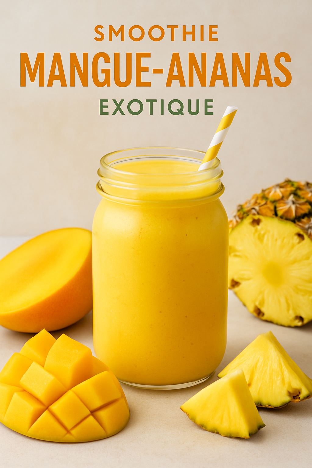 Smoothie Mangue-Ananas Exotique
