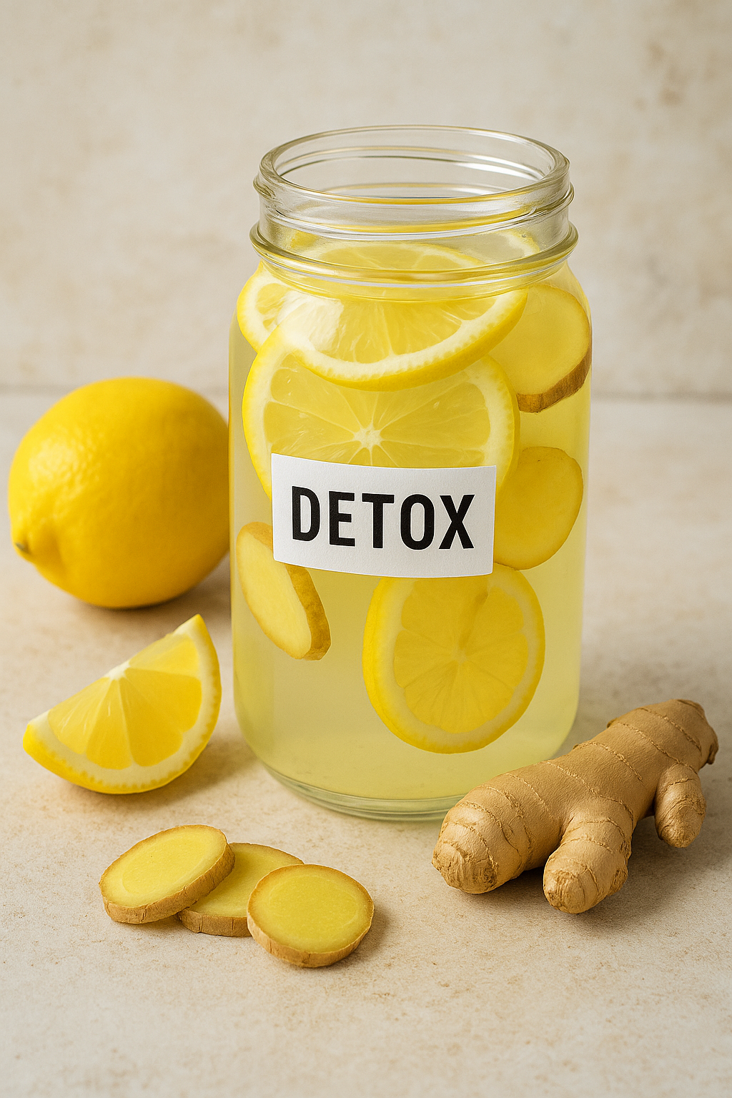 DETOX Eau gingembre‑citron