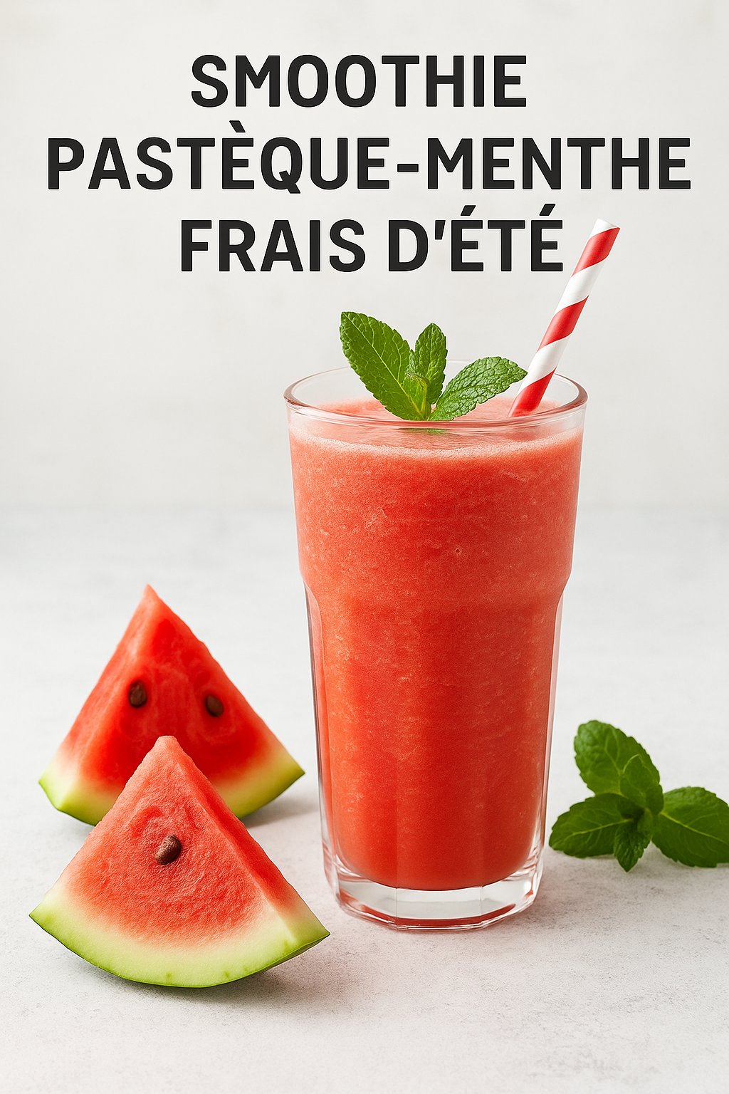 Smoothie Pastèque-Menthe Frais d’Été