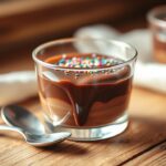 Coulants au chocolat en verrine – avec une touche festive (paillettes comestible