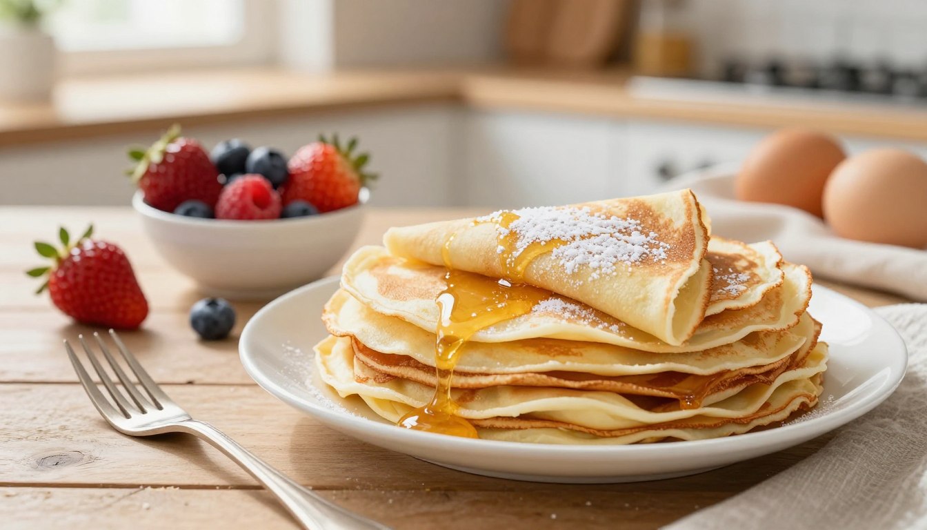 Crêpes légères et inratables pour le petit-déjeuner