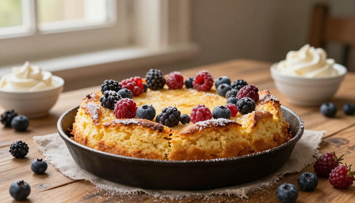 Gâteau sans four à la poêle