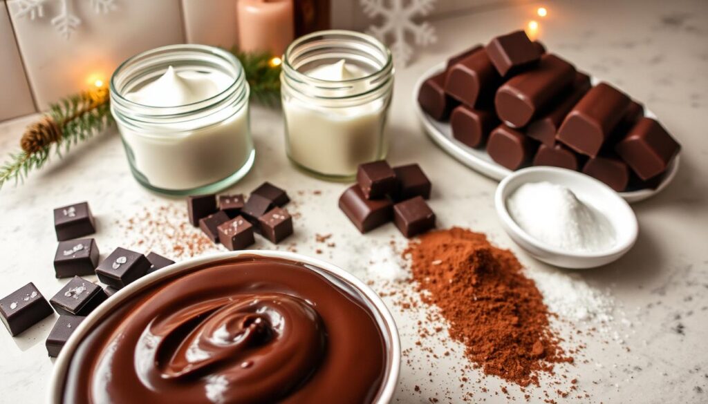 Ingrédients préparation chocolat