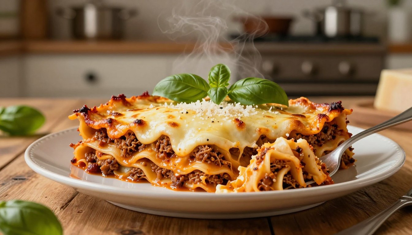 Lasagnes maison à la viande hachée