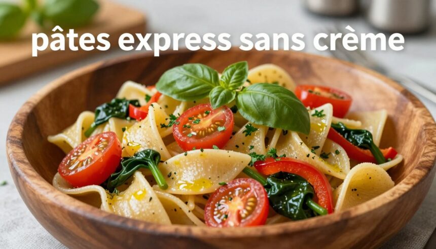 Pâtes express sans crème