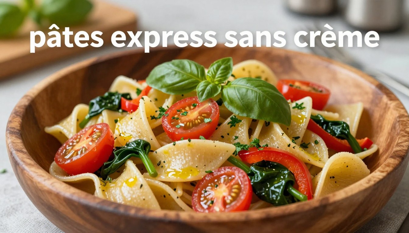 Pâtes express sans crème
