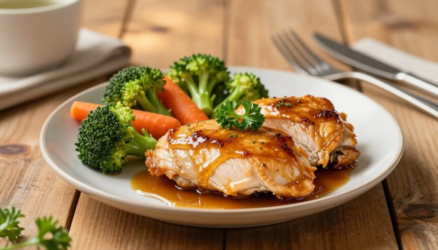 Poulet miel express pour dîner rapide