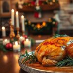 Poulet rôti de Noël au beurre & herbes